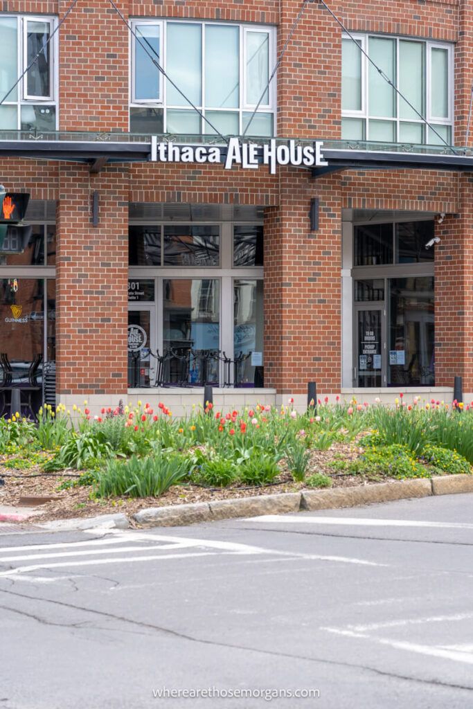 Ithaca Ale House exterior view in Ithaca Commons