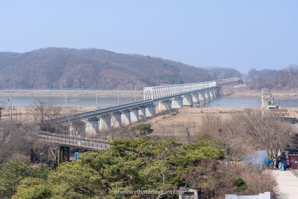 Freedom Bridge at Imjingak park designated by Gyeonggi-do