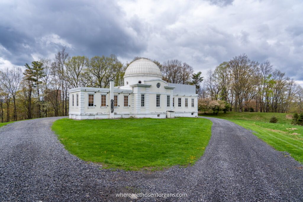 Exterior view of Fuertes Observatory on Cornell University's campus