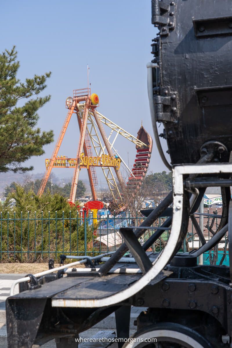 Pirate ship and train at Imjingak Park