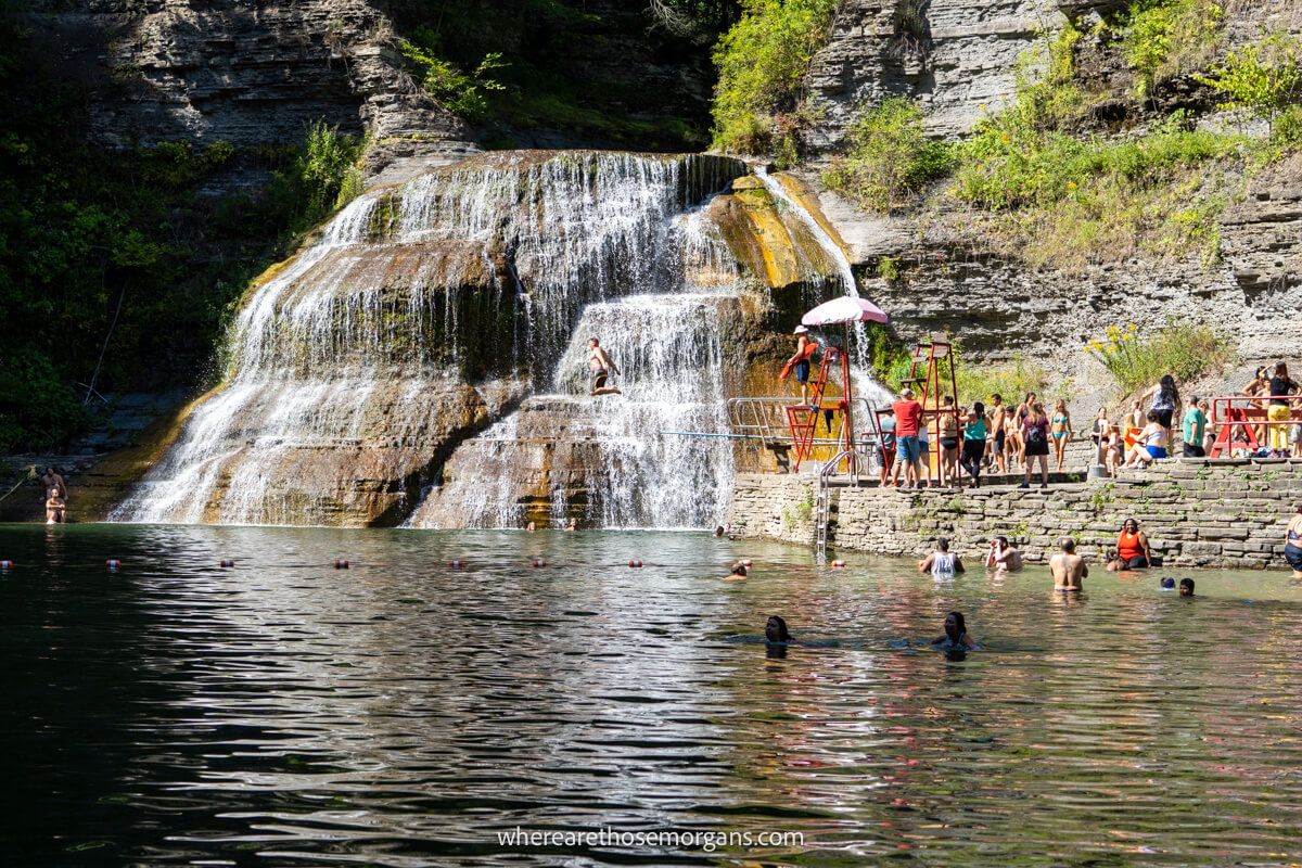 Enfield Falls or Lower Falls in Robert H. Treman State Park