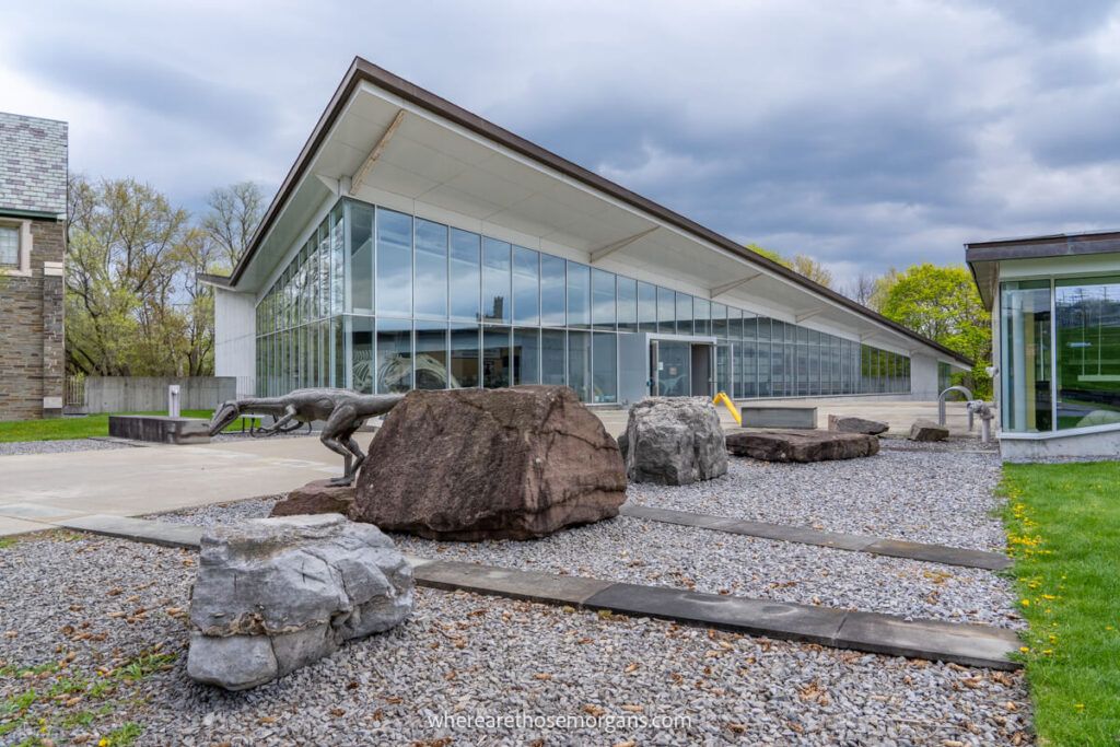 Exterior view of the Museum of the Earth, a kid friendly things to do in Ithaca