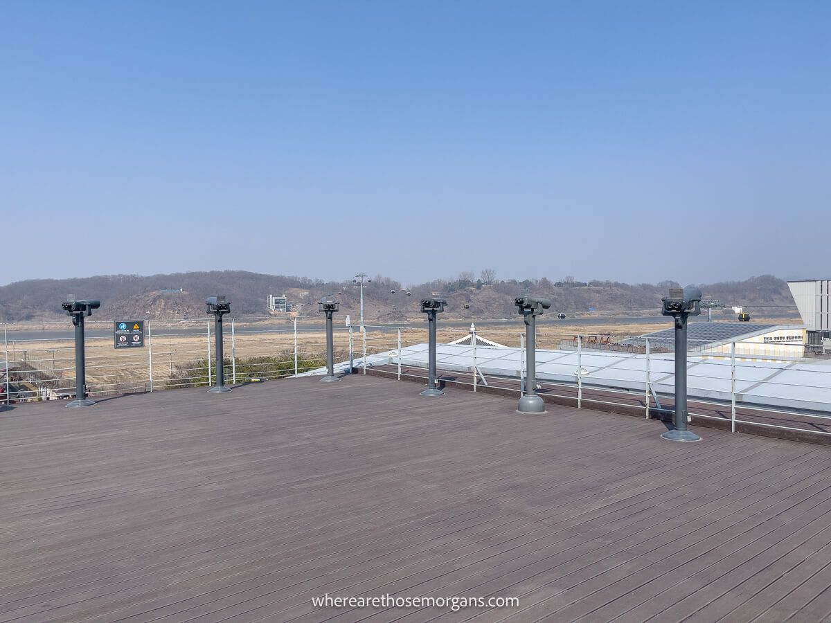 Tower viewers on the top of Imjingak Pavilion