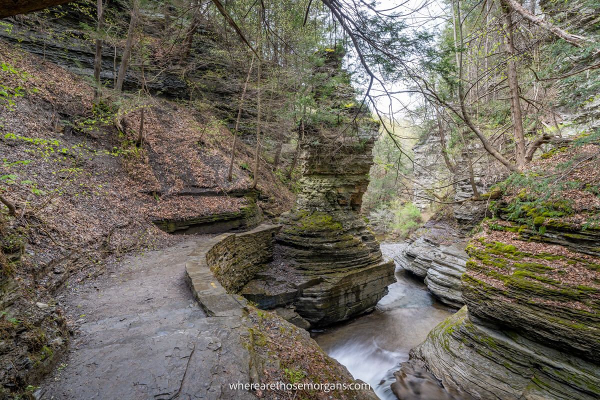 Pulpit Rock and Gorge Trail at Buttermilk Falls State Park