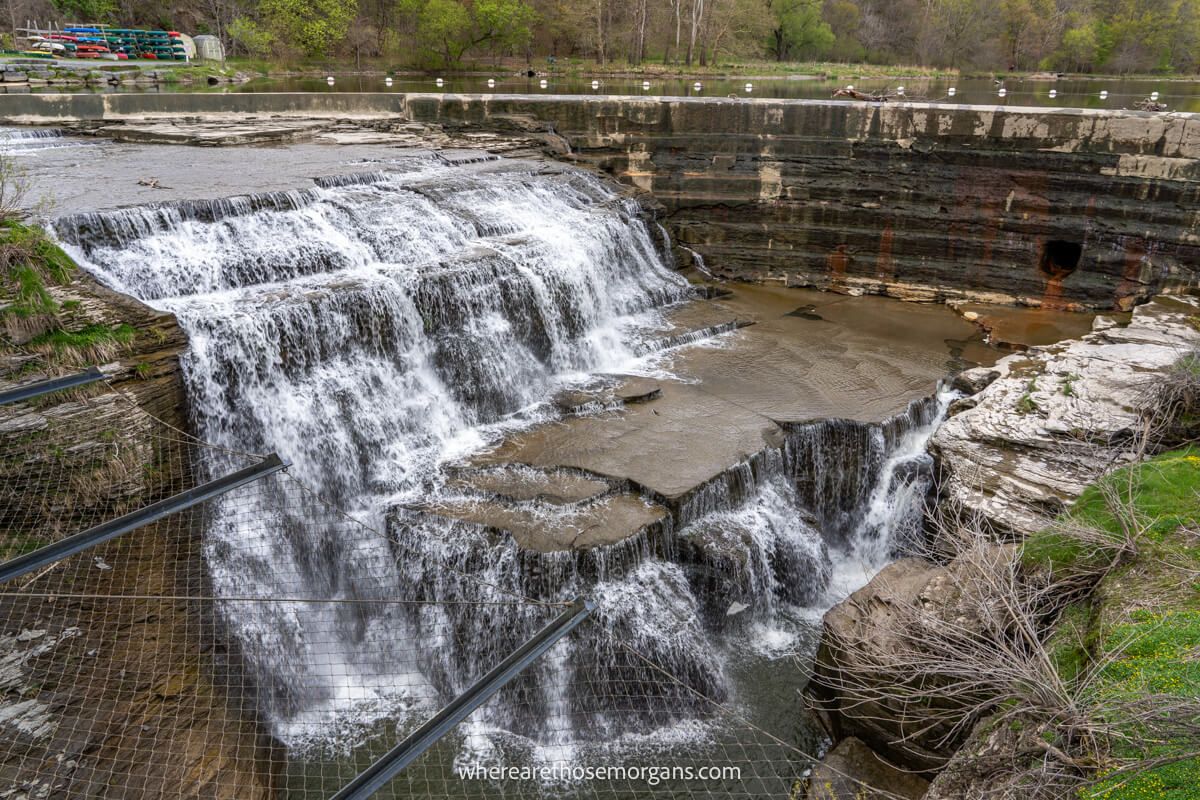 Top half of Triphammer Falls on the Cornell University Campus