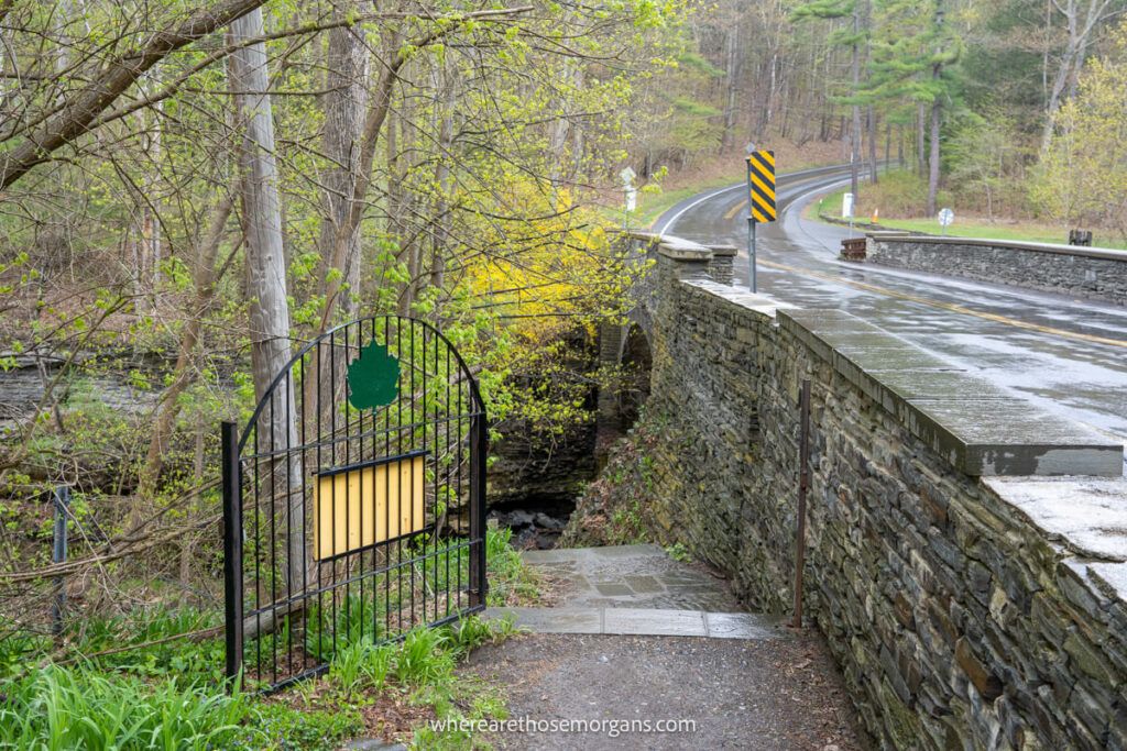 Entrance to the upper section of Buttermilk Falls State Park