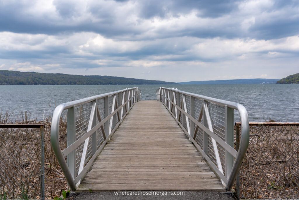 Dock leading out to Cayuga Lake near Ithaca