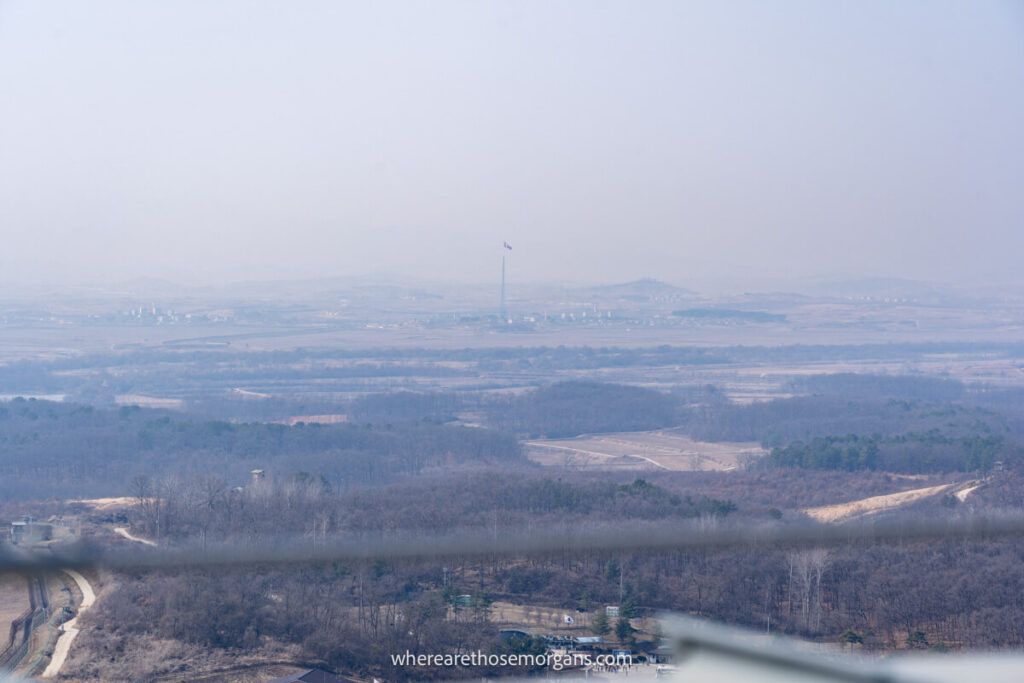 View of North Korea from South Korea from Dora Observatory