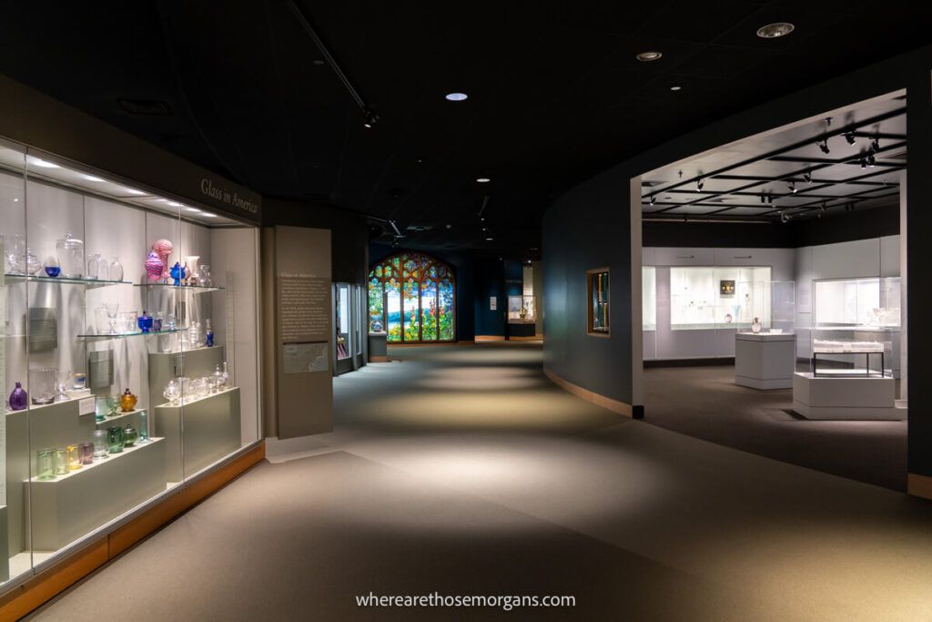 The popular 35 Centuries of Glass Gallery at the Corning Museum of Glass