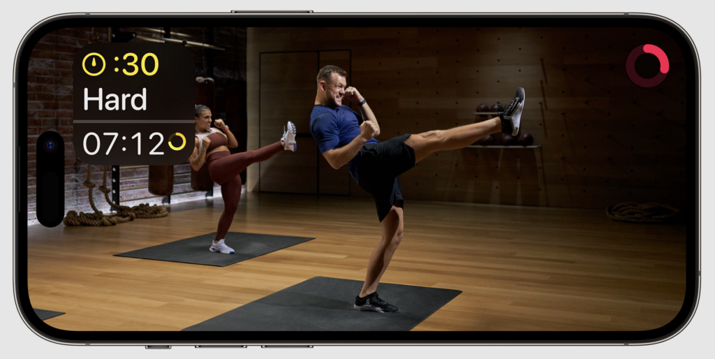 Screenshot of apple fitness+ program