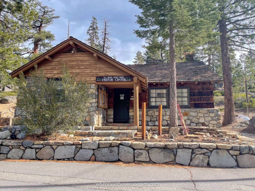 Wooden building at the entrance to a California State Park