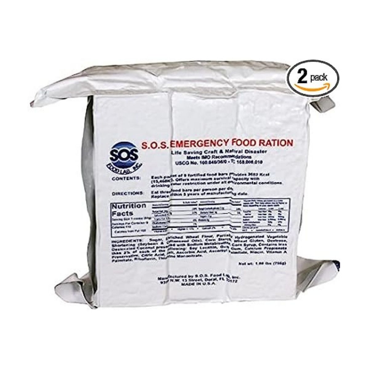SOS emergency food rations for survival