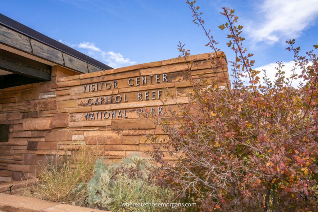The visitor center at Capitol Reef National Park