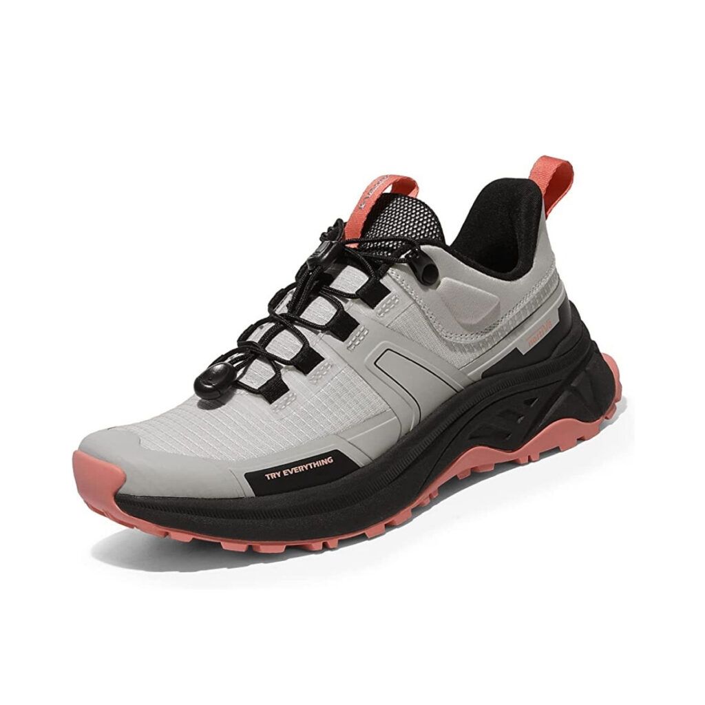 Grey and pink NORTIV 8 Women's Hiking Shoes