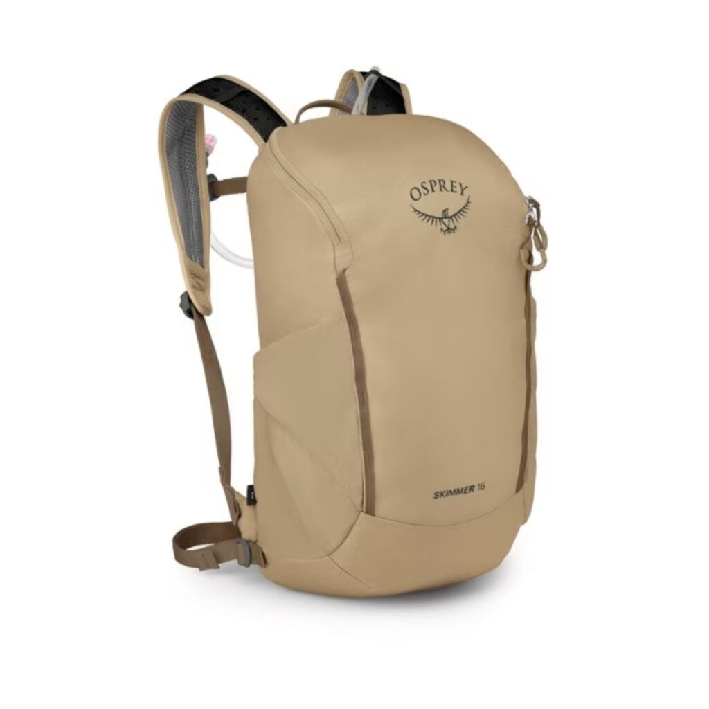 Beige Osprey Skimmer Hydration Backpack for hiking