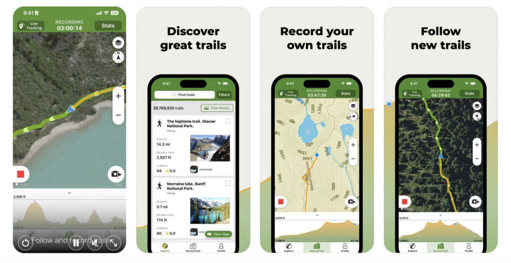 Snapshot of wikiloc one of the best hiking apps for international travel