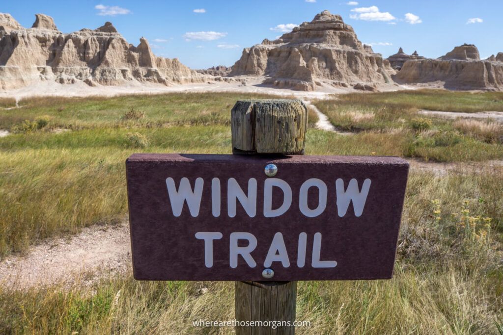 Windows trail is a great photography location in badlands national park