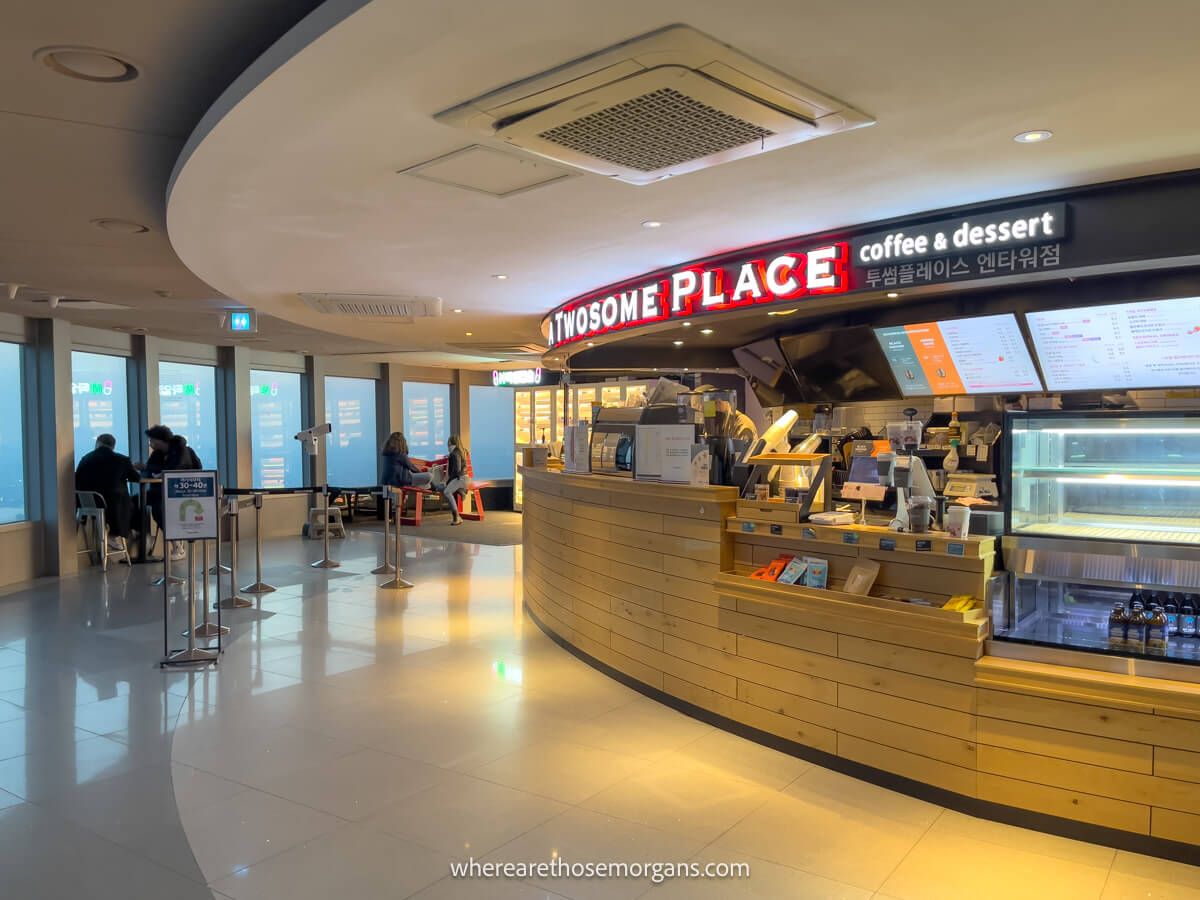 A twosome palce located on the 4f level of n Seoul Tower