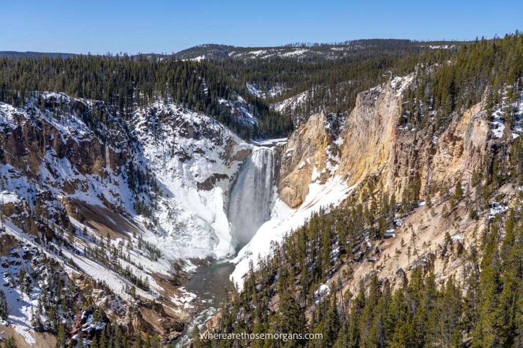 Plunging Lower Falls in the Grand Canyon of the Yellowstone River