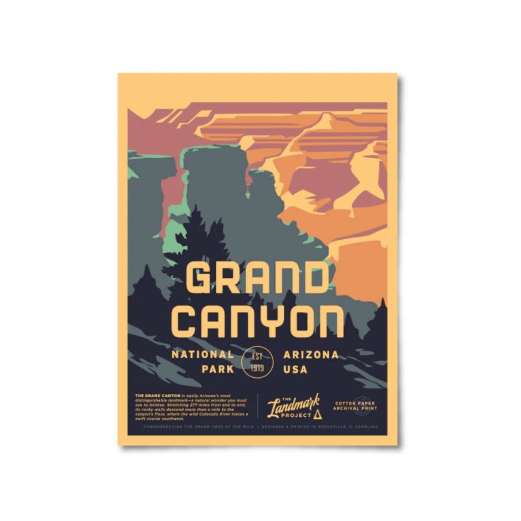 Grand Canyon national park vintage poster