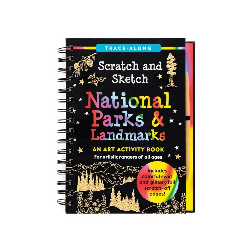 scratch and sketch national parks and landmarks an art activity book