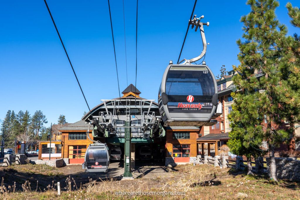 Heavenly Gondola in operation on a sunny day