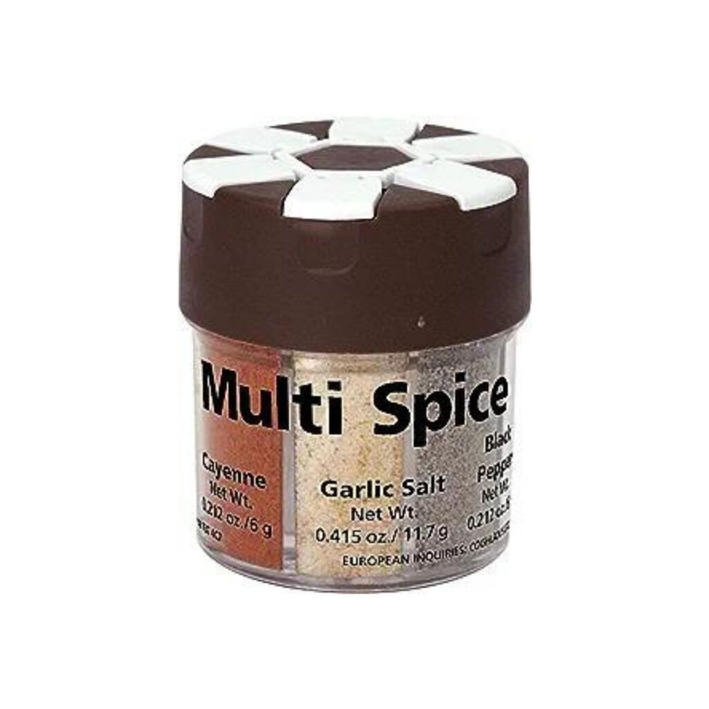 Coghlan's Multi-Spice with cayenne, garlic salt and black pepper