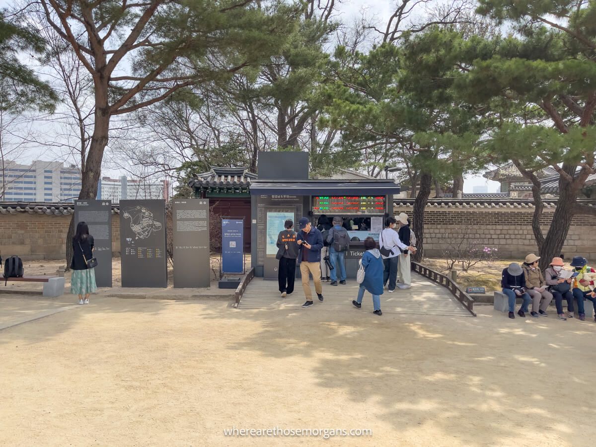 Ticket office for the Huwon Secret Garden in Changdeokgung Palace