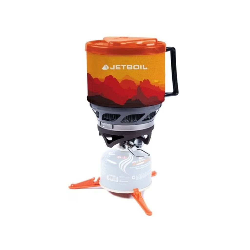 Jetboil mini stove for cooking meal outdoors