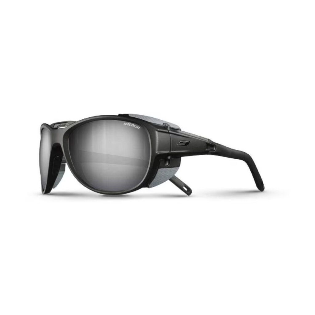 Black glacier glasses to help protect your eyes from the harsh elements