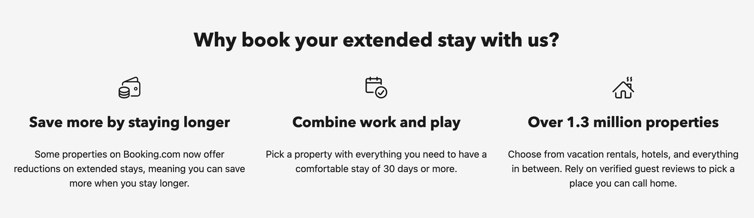 Booking.com extended stay discounts information