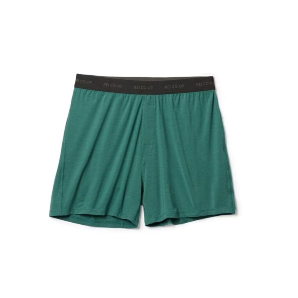 A green pair of Merino Wool underwear