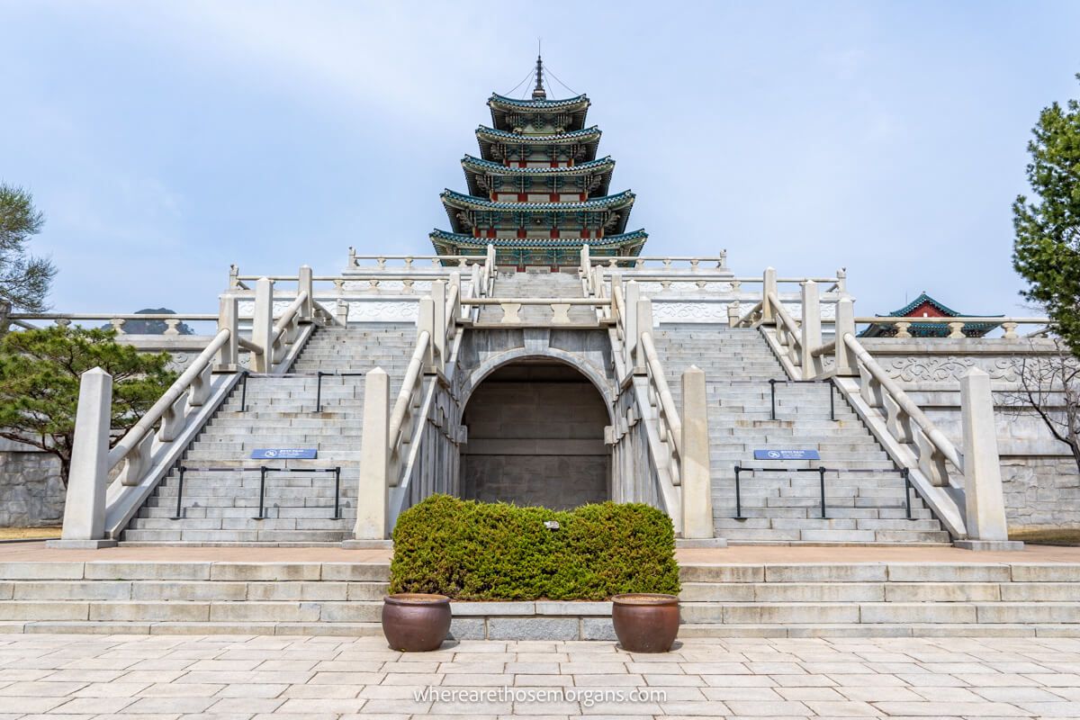 Beautiful entrance to the National Folk Museum in Seoul