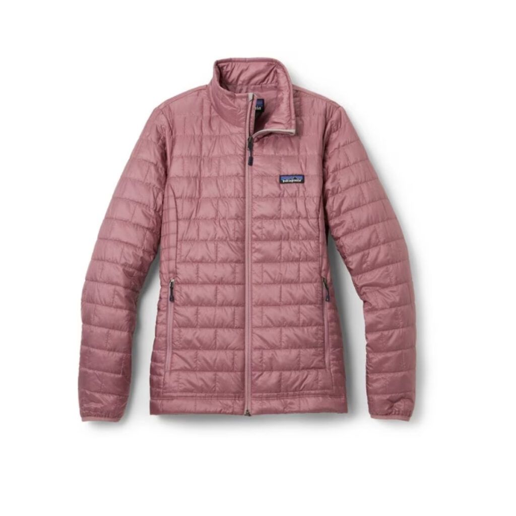 Pink Patagonia Nano Puff jacket for outdoorsy women