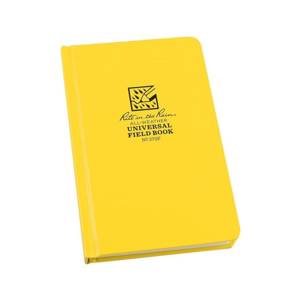 Yellow Rite in the Rain all weather universal field book is great for women who love being outdoors