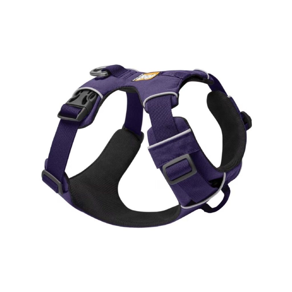 Purple ruffwear dog harness for outdoorsy woman gift