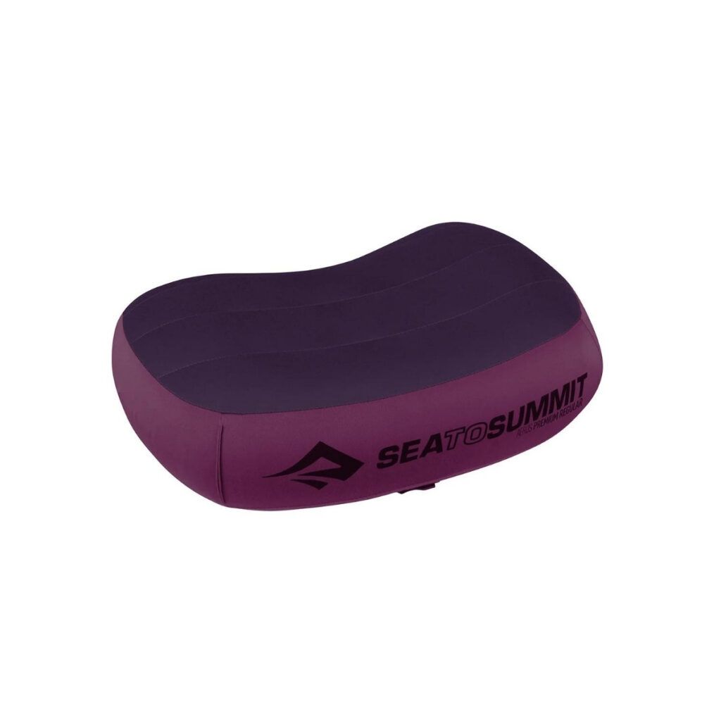 Dark purple sea to summit camping pillow for outdoorsy women