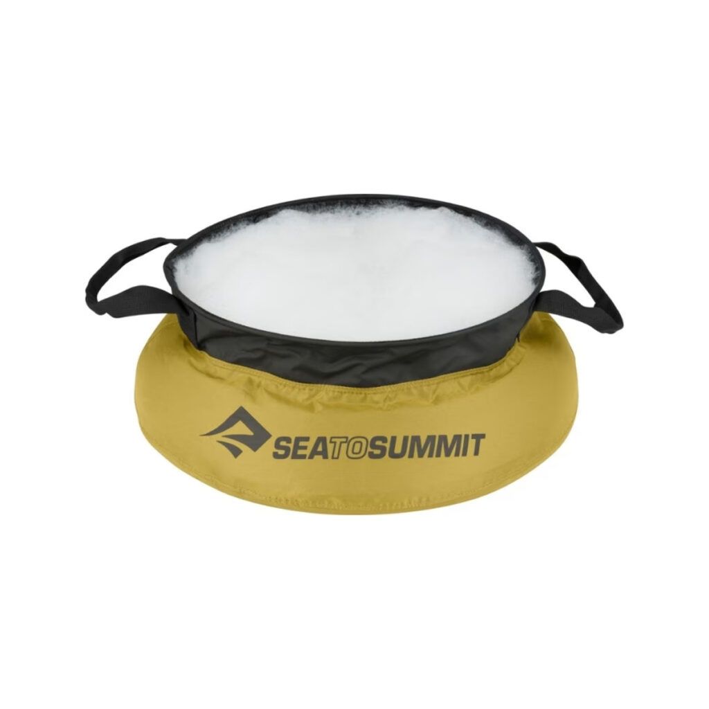 Camp kitchen sea to summit sink for camping outdoors