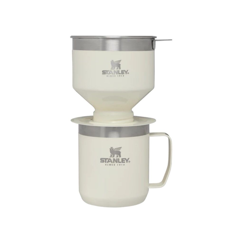 Cream colored Perfect Brew for coffee by Stanley is perfect for outdoorsy women