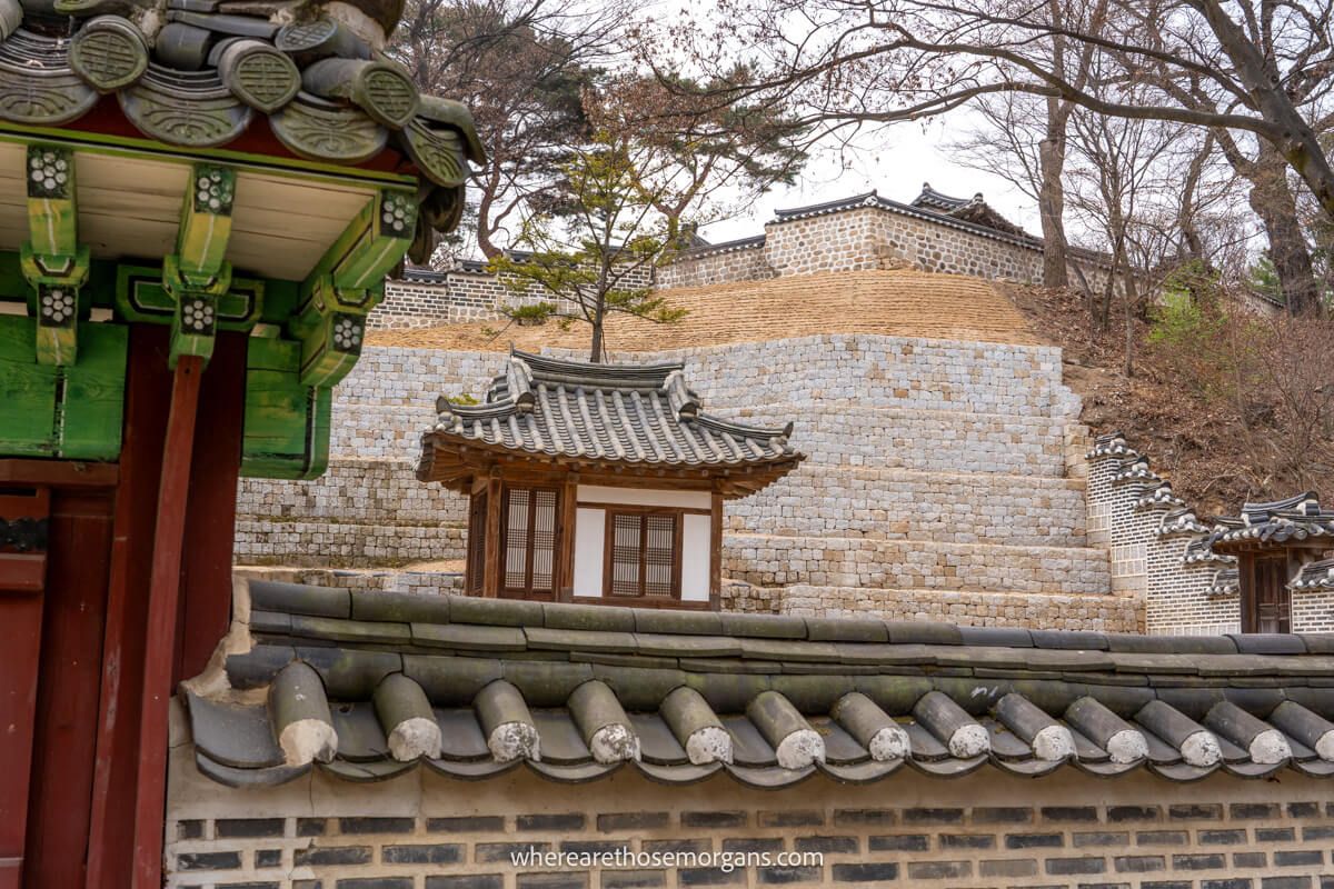 Intricate ceilings and colorful roofs inside the Seoul's Secret Garden