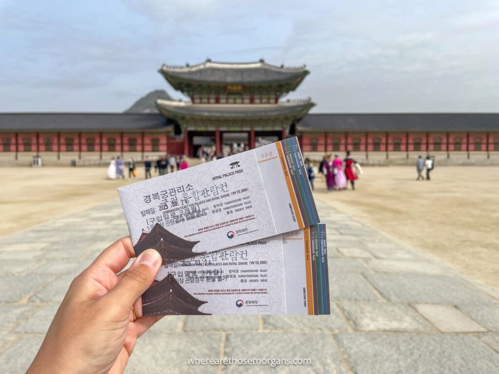 Two royal palace passes at Gyeongbokgung Palace