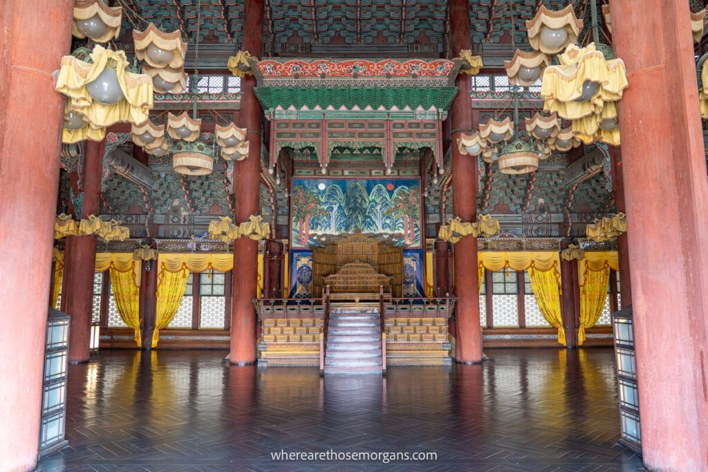 Maine throne hall inside Changdeokgung Palace