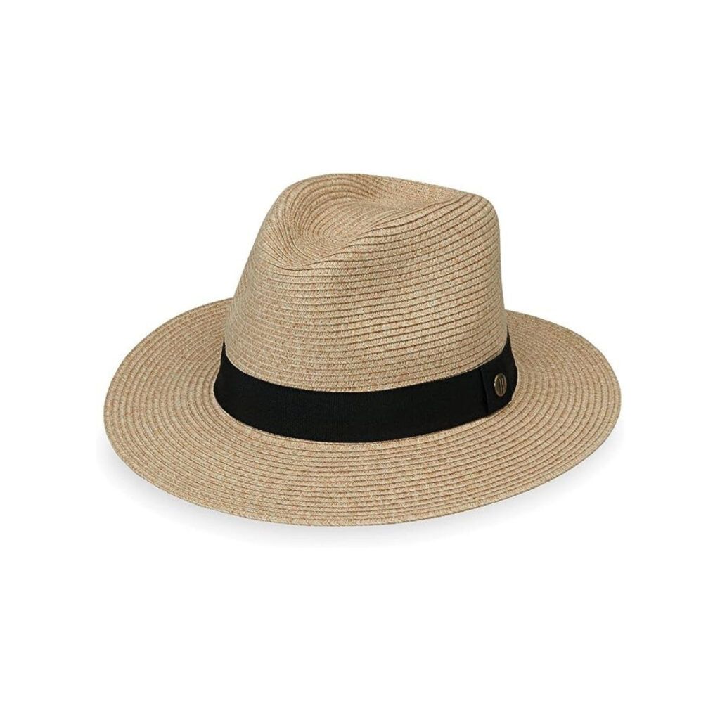 Beige and black wallaroo sun hat is gear for protecting any outdoorsman from the elements 