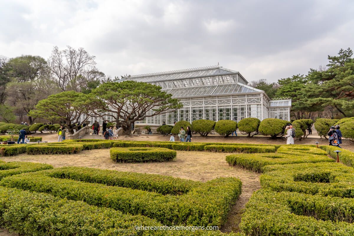 The Grand Greenhouse in Changgyeonggung Palace with a maze