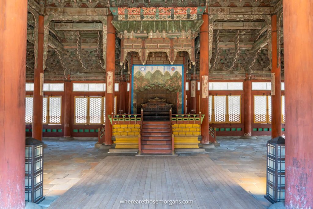 Throne hall of Deoksugung Palace in Seoul, South Korea