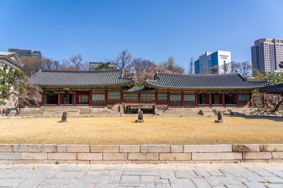 Front entrance to Junmyeongdang Hall in Deoksugung Palace