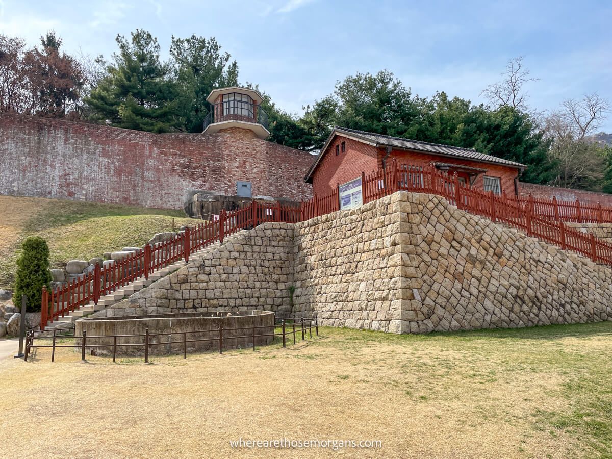 The Leper's building is located far away from other buildings in the complex