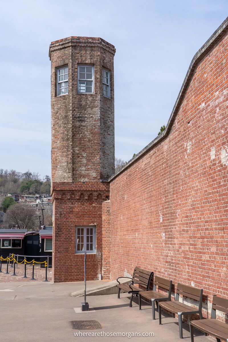 Brick watchtower at Seodaemun Prison near the main entrance