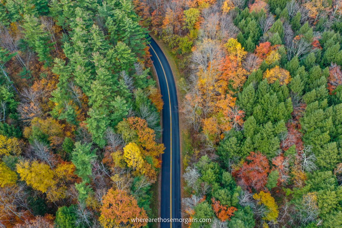 Fall foliage in New England during the autumn season