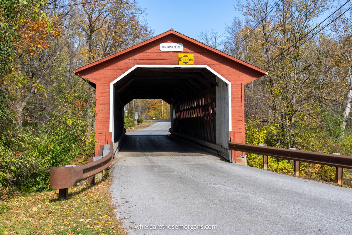 View through the stunning Silk Road Covered Bridge